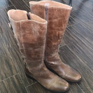 Brown Leather knee high boots